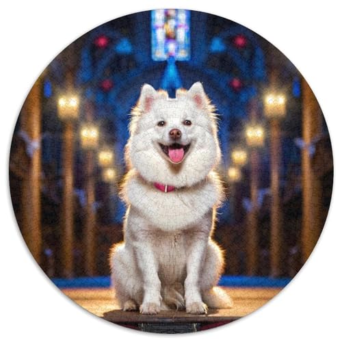 Pommern Rundes 1000 Puzzle Puzzle Rund Puzzle Haustier Hund Verringerter Druck Schwieriges Für Erwachsene Kinder Puzzle Erwachsene Anspruchsvoll 1000pcs (67.5x67.5cm) von MPASHJHCV
