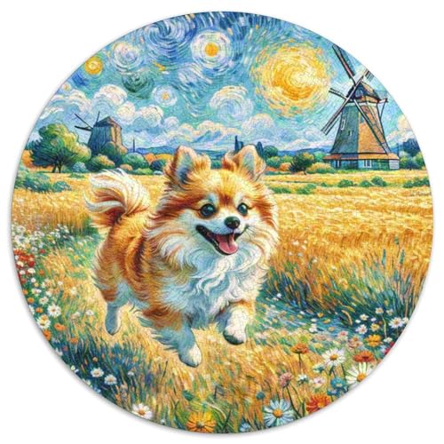 Pommern Rundes 1000 Puzzle Puzzle Rundes Puzzle Haustier Hund Pädagogisches Für Erwachsene Kinder Unmögliches Puzzle Für Erwachsene 1000pcs (67.5x67.5cm) von MPASHJHCV