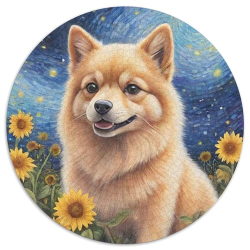 Pommern Rundes 1000 Puzzle Puzzle Rundes Puzzle Haustier Hund Stressabbau-Spielzeug Für Erwachsene Kinder Schwieriges Großes 1000pcs (67.5x67.5cm) von MPASHJHCV