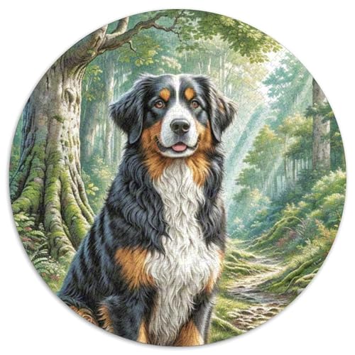 Schäferhund Rundes 1000 Puzzle Puzzle Rundes Puzzle Haustierhund Stressabbau-Spielzeug Für Erwachsene Kinder Erwachsene Impossible Puzzle 1000pcs (67.5x67.5cm) von MPASHJHCV