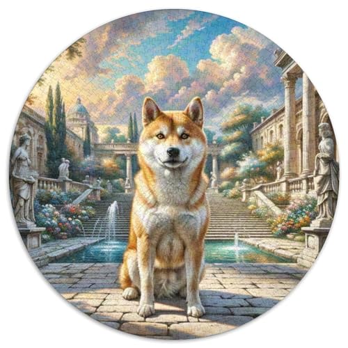 Shiba Inu Rundes 1000 Puzzle Puzzle Rund Puzzle Haustier Hund Geschenke Für Erwachsene Und Kinder Unmögliches Puzzle Für Erwachsene 1000pcs (67.5x67.5cm) von MPASHJHCV