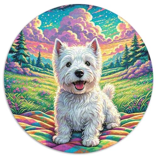 Shiba Inu Rundes 1000 Puzzle Puzzle Rund Puzzle Haustier Hund Stressabbau-Spielzeug Für Erwachsene Kinder Schwieriges Großes 1000pcs (67.5x67.5cm) von MPASHJHCV
