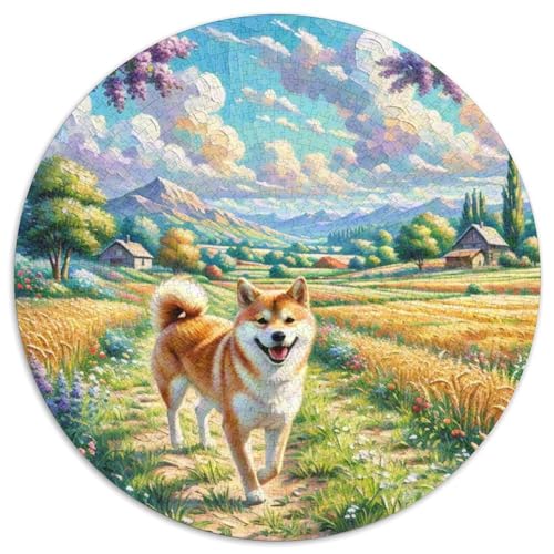 Shiba Inu Rundes 1000 Puzzle Puzzle Rundes Puzzle Haustier Hund Pädagogisches Für Erwachsene Und Kinder Erwachsene Impossible Puzzle 1000pcs (67.5x67.5cm) von MPASHJHCV
