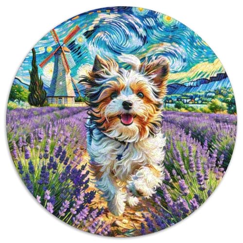 Shih Tzu Rundes 1000 Puzzle Puzzle Rund Puzzle Haustier Hund Stressabbau-Spielzeug Für Erwachsene Kinder Unmögliches Puzzle Für Erwachsene 1000pcs (67.5x67.5cm) von MPASHJHCV