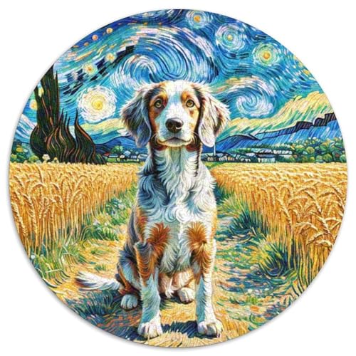 Springer Spaniel Rundes 1000 Puzzle Puzzle Rundes Puzzle Haustierhund Pädagogisches Für Erwachsene Und Kinder Erwachsene Impossible Puzzle 1000pcs (67.5x67.5cm) von MPASHJHCV