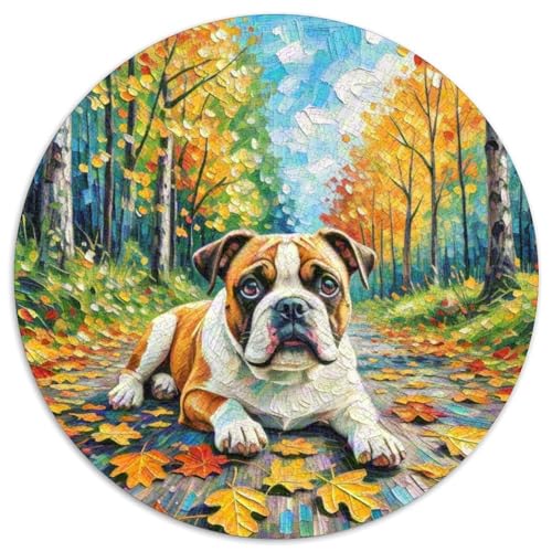 Terrier Rundes 1000 Puzzle Puzzle Rund Puzzle Haustier Hund Pädagogisches Für Erwachsene Kinder Erwachsene Impossible Puzzle 1000pcs (67.5x67.5cm) von MPASHJHCV