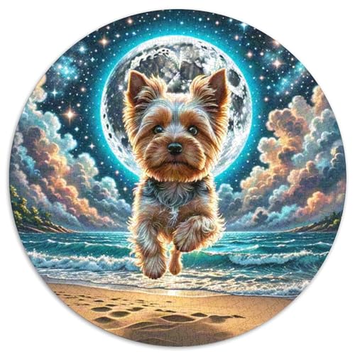 Terrier Rundes 1000 Puzzle Puzzle Rundes Puzzle Haustier Hund Stressabbau-Spielzeug Für Erwachsene Kinder Schwieriges Großes 1000pcs (67.5x67.5cm) von MPASHJHCV