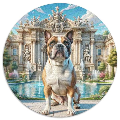 Terrier Rundes 1000 Puzzle Puzzle Rundes Puzzle Haustier Hund Stressabbau-Spielzeug Für Erwachsene Und Kinder Schwieriges Großes 1000pcs (67.5x67.5cm) von MPASHJHCV