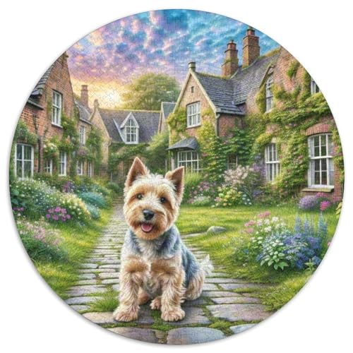 Terrier Rundes 1000 Puzzle Puzzle Rundes Puzzle Haustierhund Stressabbau-Spielzeug Für Erwachsene Und Kinder Unmögliches Puzzle Für Erwachsene 1000pcs (67.5x67.5cm) von MPASHJHCV