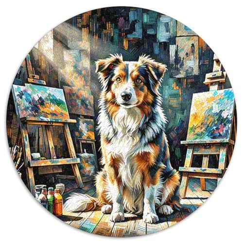 Vizsla Rundes 1000 Puzzle Puzzle Rund Puzzle Haustier Hund Stressabbau-Spielzeug Für Erwachsene Kinder Schwieriges Großes 1000pcs (67.5x67.5cm) von MPASHJHCV