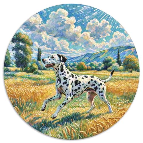 Weimaraner Rundes 1000 Puzzle Puzzle Rund Puzzle Haustierhund Geschenke Für Erwachsene Kinder Erwachsene Impossible Puzzle 1000pcs (67.5x67.5cm) von MPASHJHCV