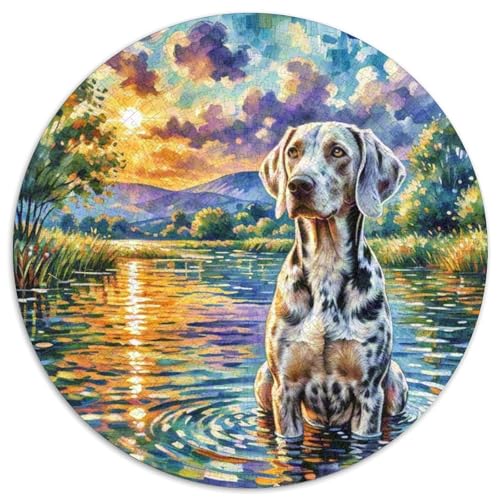 dalmatischen Rundes 1000 Puzzle Puzzle Rund Puzzle Haustierhund Stressabbau-Spielzeug Für Erwachsene Und Kinder Erwachsene Impossible Puzzle 1000pcs (67.5x67.5cm) von MPASHJHCV