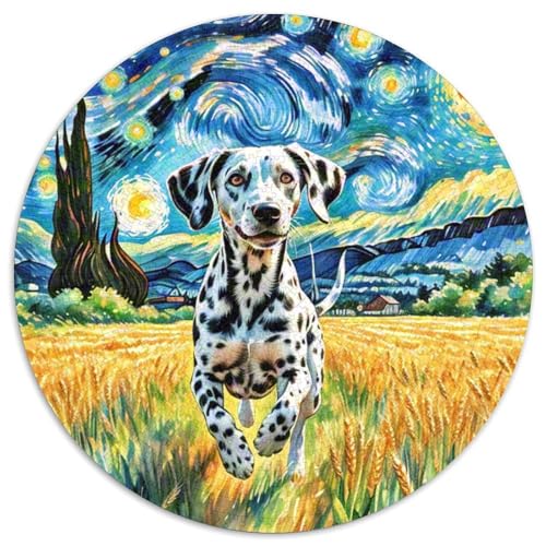dalmatischen Rundes 1000 Puzzle Puzzle Rundes Puzzle Haustierhund Pädagogisches Für Erwachsene Kinder Unmögliches Puzzle Für Erwachsene 1000pcs (67.5x67.5cm) von MPASHJHCV