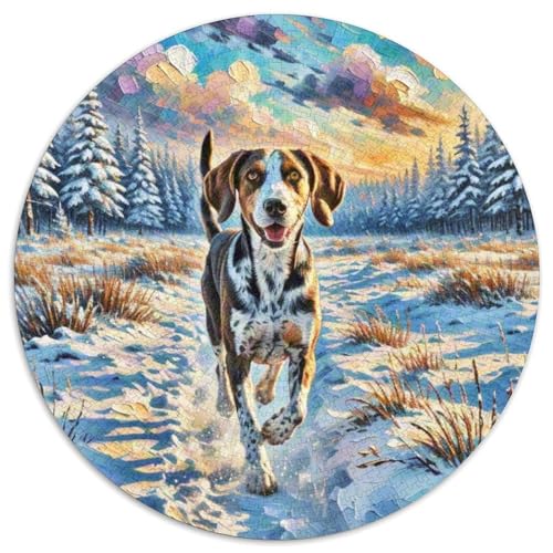 dalmatischen Rundes 1000 Puzzle Puzzle Rundes Puzzle Haustierhund Pädagogisches Für Erwachsene Kinder Unmögliches Puzzle Für Erwachsene 1000pcs (67.5x67.5cm) von MPASHJHCV