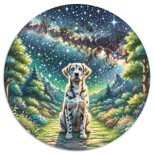 dalmatischen Rundes 1000 Puzzle Puzzle Rundes Puzzle Haustierhund Stressabbau-Spielzeug Für Erwachsene Und Kinder Erwachsene Impossible Puzzle 1000pcs (67.5x67.5cm) von MPASHJHCV