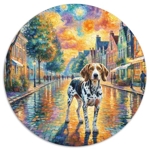 dalmatischen Rundes 1000 Puzzle Puzzle Rundes Puzzle Haustierhund Stressabbau-Spielzeug Für Erwachsene Und Kinder Schwieriges Großes 1000pcs (67.5x67.5cm) von MPASHJHCV