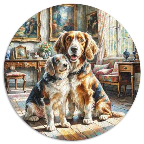 havanesisch Rundes 1000 Puzzle Puzzle Rund Puzzle Haustier Hund Pädagogisches Für Erwachsene Und Kinder Schwieriges Großes 1000pcs (67.5x67.5cm) von MPASHJHCV