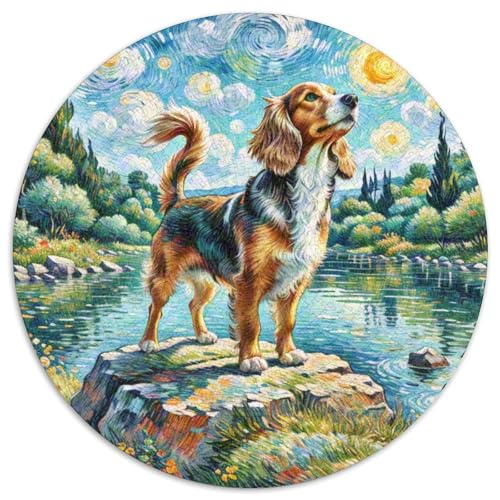 havanesisch Rundes 1000 Puzzle Puzzle Rund Puzzle Haustier Hund Stressabbau-Spielzeug Für Erwachsene Und Kinder Schwieriges Großes 1000pcs (67.5x67.5cm) von MPASHJHCV