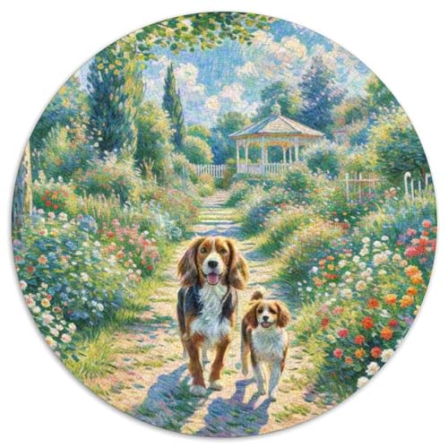 havanesisch Rundes 1000 Puzzle Puzzle Rund Puzzle Haustier Hund Stressabbau-Spielzeug Für Erwachsene Und Kinder Schwieriges Großes 1000pcs (67.5x67.5cm) von MPASHJHCV