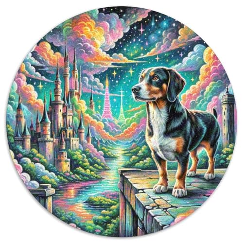 havanesisch Rundes 1000 Puzzle Puzzle Rund Puzzle Haustier Hund Stressabbau-Spielzeug Für Erwachsene Und Kinder Schwieriges Großes 1000pcs (67.5x67.5cm) von MPASHJHCV