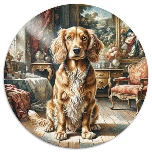 havanesisch Rundes 1000 Puzzle Puzzle Rund Puzzle Haustier Hund Verringerter Druck Schwieriges Für Erwachsene Kinder Puzzle Erwachsene Anspruchsvoll 1000pcs (67.5x67.5cm) von MPASHJHCV