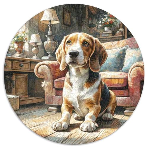 havanesisch Rundes 1000 Puzzle Puzzle Rund Puzzle Haustier Hund Verringerter Druck Schwieriges Für Erwachsene Und Kinder Puzzle Erwachsene Anspruchsvoll 1000pcs (67.5x67.5cm) von MPASHJHCV