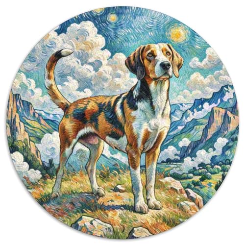 havanesisch Rundes 1000 Puzzle Puzzle Rundes Puzzle Haustier Hund Stressabbau-Spielzeug Für Erwachsene Und Kinder Schwieriges Großes 1000pcs (67.5x67.5cm) von MPASHJHCV