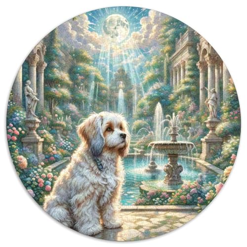 maltesisch Rundes 1000 Puzzle Puzzle Rund Puzzle Haustier Hund Geschenke Für Erwachsene Und Kinder Unmögliches Puzzle Für Erwachsene 1000pcs (67.5x67.5cm) von MPASHJHCV