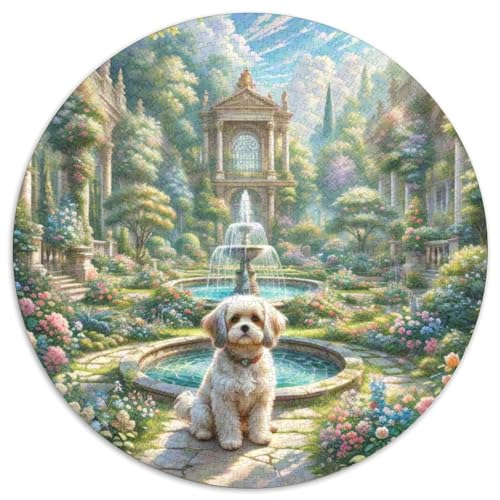 maltesisch Rundes 1000 Puzzle Puzzle Rundes Puzzle Haustier Hund Stressabbau-Spielzeug Für Erwachsene Kinder Schwieriges Großes 1000pcs (67.5x67.5cm) von MPASHJHCV