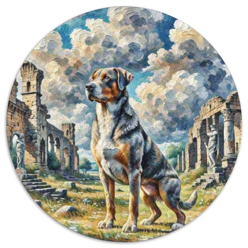 von Gordon Setter Rundes 1000 Puzzle Puzzle Rund Puzzle Haustierhund Stressabbau-Spielzeug Für Erwachsene Kinder Schwieriges Großes 1000pcs (67.5x67.5cm) von MPASHJHCV