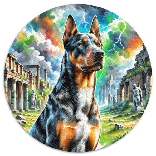 von Gordon Setter Rundes 1000 Puzzle Puzzle Rundes Puzzle Haustierhund Geschenke Für Erwachsene Kinder Puzzle Erwachsene Anspruchsvoll 1000pcs (67.5x67.5cm) von MPASHJHCV