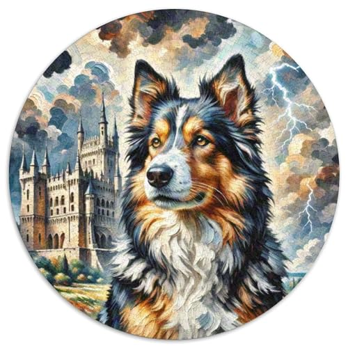von Gordon Setter Rundes 1000 Puzzle Puzzle Rundes Puzzle Haustierhund Pädagogisches Für Erwachsene Und Kinder Unmögliches Puzzle Für Erwachsene 1000pcs (67.5x67.5cm) von MPASHJHCV