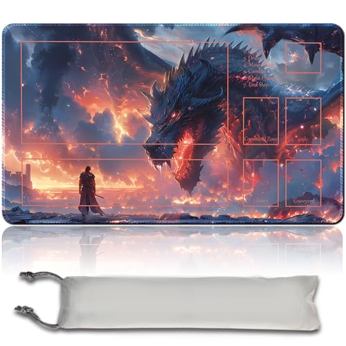 Board Game 60x35CM MTG Playmat + Free Waterproof Bag Compatible for OCG CCG RPG TCG MTG Playmat,Mouse pad Desk Mats (MTG 31 (12),with Zone) von MPLR BOARD GAME