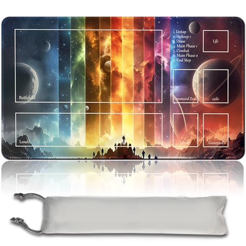 Board Game 60x35CM MTG Playmat + Free Waterproof Bag Compatible for OCG CCG RPG TCG MTG Playmat,Mouse pad Desk Mats (MTG 31 (2),with Zone) von MPLR BOARD GAME