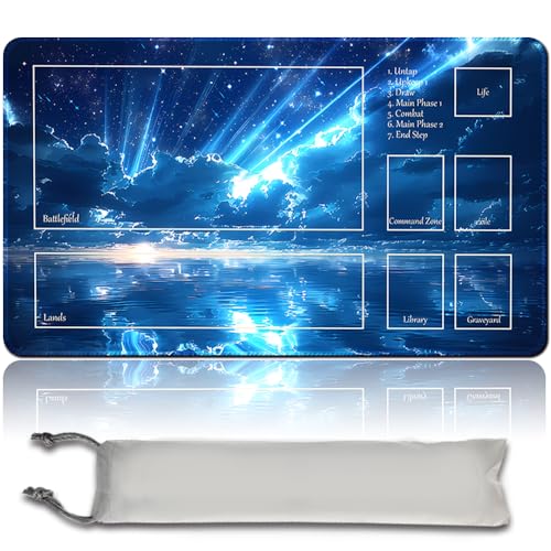 Board Game 60x35CM MTG Playmat + Free Waterproof Bag Compatible for OCG CCG RPG TCG MTG Playmat,Mouse pad Desk Mats (MTG 31 (4),with Zone) von MPLR BOARD GAME