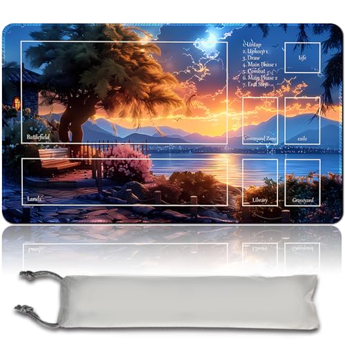Board Game 60x35CM MTG Playmat + Free Waterproof Bag Compatible for OCG CCG RPG TCG MTG Playmat,Mouse pad Desk Mats (MTG 31 (7),with Zone) von MPLR BOARD GAME