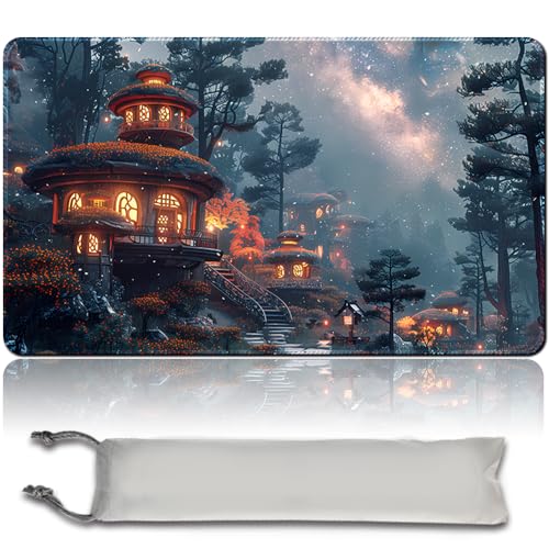Brettspiel MTG Playmat + Freie wasserdichte Tasche, Genähte Kanten, Ideal Für Kartenspiel-Enthusiasten TCG Playmat Mouse Pad MTG Spielmatten Mit Zonen (Original Playmat) (MTG 30 (10),No Zone) von MPLR BOARD GAME