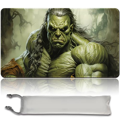 Brettspiel MTG Playmat + Freie wasserdichte Tasche, Genähte Kanten,Card Enthusiasten TCG Playmat Mouse Pad MTG Spielmatten Mit Zonen (Original Playmat) (No Zone,Erhnam Djinn) von MPLR BOARD GAME