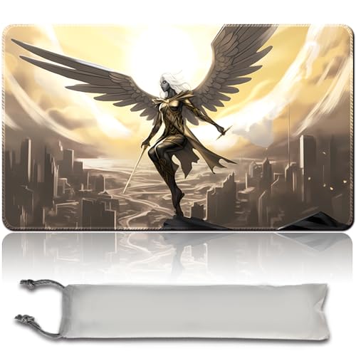 MPLR BOARD GAME Avacyn, Angel of Hope - Brettspiel MTG Spielmatten+Kostenlose wasserdichte Bag,Stitched Edges,Smooth Rubber Surface,MTG PlayMat with Zones(An Original MTG Playmat) von MPLR BOARD GAME