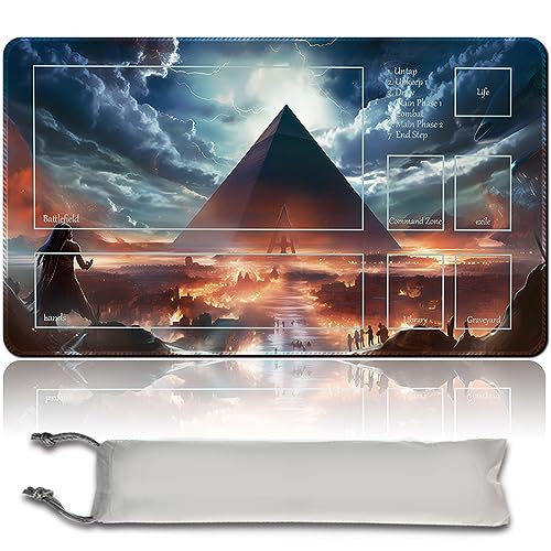 Brettspiel MTG Spielmatten+Kostenlose wasserdichte Bag,Stitched Edges,Smooth Rubber Surface,MTG PlayMat with Zones(An Original All is Dust Playmat) (with Zone) von MPLR BOARD GAME