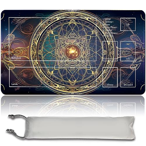 MPLR BOARD GAME Brettspiel MTG Spielmatten+Kostenlose wasserdichte Bag,Stitched Edges,Smooth Rubber Surface,MTG PlayMat with Zones(An Original MTG Playmat) (with Zone) von MPLR BOARD GAME