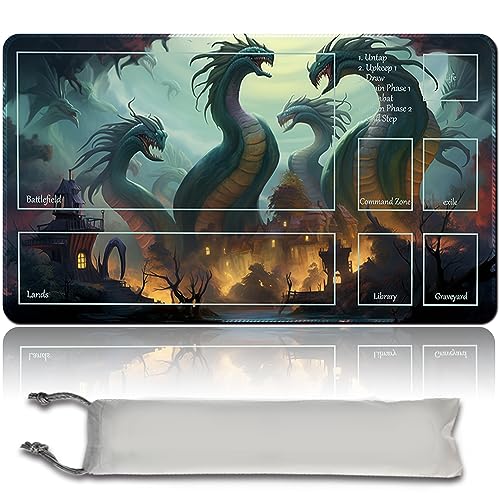 MPLR BOARD GAME Brettspiel MTG Spielmatten+Kostenlose wasserdichte Bag,Stitched Edges,Smooth Rubber Surface,MTG PlayMat with Zones(An Original MTG Playmat) von MPLR BOARD GAME