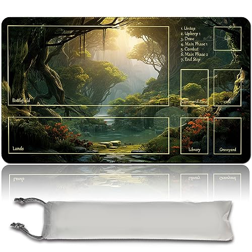 MPLR BOARD GAME Brettspiel MTG Spielmatten+Kostenlose wasserdichte Bag,Stitched Edges,Smooth Rubber Surface,MTG PlayMat with Zones(An original Black Lotus Playmat) (MTG (15)) von MPLR BOARD GAME