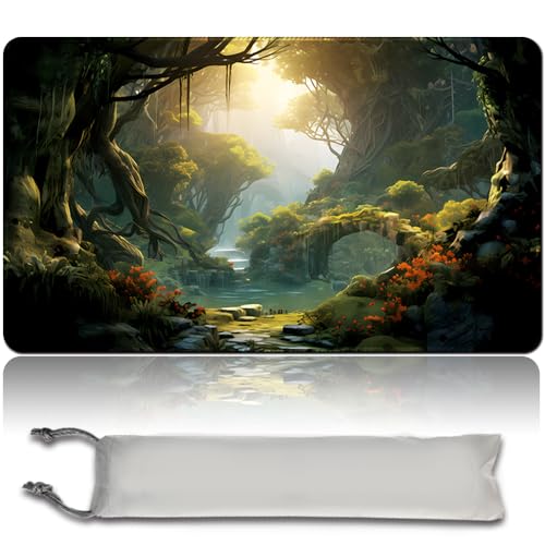 MPLR BOARD GAME Brettspiel MTG Spielmatten+Kostenlose wasserdichte Bag,Stitched Edges,Smooth Rubber Surface,MTG PlayMat with Zones(An original Black Lotus Playmat) (MTG (15) - NO Zone) von MPLR BOARD GAME