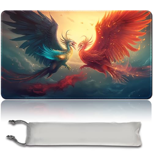 MPLR BOARD GAME Brettspiel MTG Spielmatten+Kostenlose wasserdichte Bag,Stitched Edges,Smooth Rubber Surface,MTG PlayMat with Zones(An Original Angel of Flight Alabaster Playmat) (MTG (6) - NO Zone) von MPLR BOARD GAME