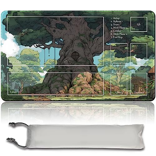 MPLR BOARD GAME Brettspiel MTG Spielmatten+Kostenlose wasserdichte Bag,Stitched Edges,Smooth Rubber Surface,MTG PlayMat with Zones(An Original Playmat) von MPLR BOARD GAME