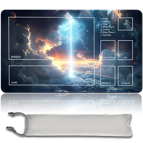 Board Game 60x35CM MTG Playmat + Free Waterproof Bag Compatible for OCG CCG RPG TCG MTG Playmat,Mouse pad Desk Mats (MTG 31 (1),with Zone) von MPLR BOARD GAME