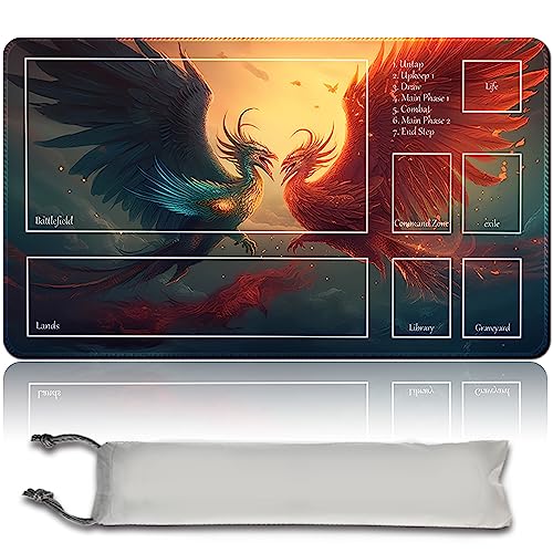 MPLR BOARD GAME Brettspiel MTG Spielmatten+Kostenlose wasserdichte Bag,Stitched Edges,Smooth Rubber Surface,MTG PlayMat with Zones(An original MTG Playmat) von MPLR BOARD GAME