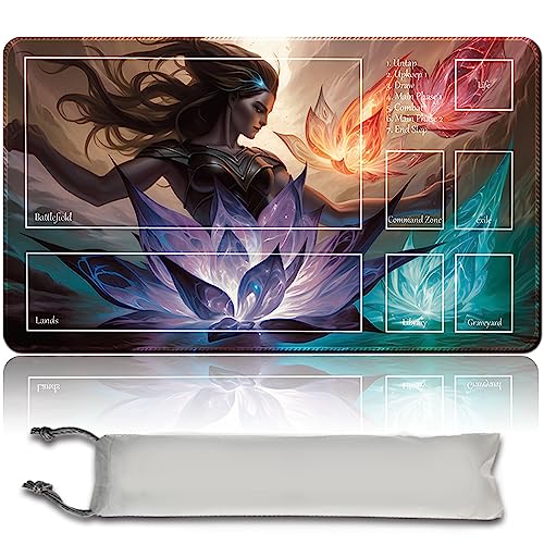 MPLR BOARD GAME Brettspiel MTG Spielmatten+Kostenlose wasserdichte Bag,Stitched Edges,Smooth Rubber Surface,MTG PlayMat with Zones(An original MTG Playmat) von MPLR BOARD GAME