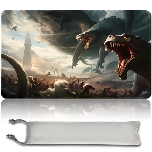 MPLR BOARD GAME Brettspiel MTG Spielmatten + Kostenlose wasserdichte Bag,Stitched Edges,Smooth Rubber Surface,MTG PlayMat with Zone (An Original MTG Playmat) (No Zone,Apocalypse Hydra) von MPLR BOARD GAME